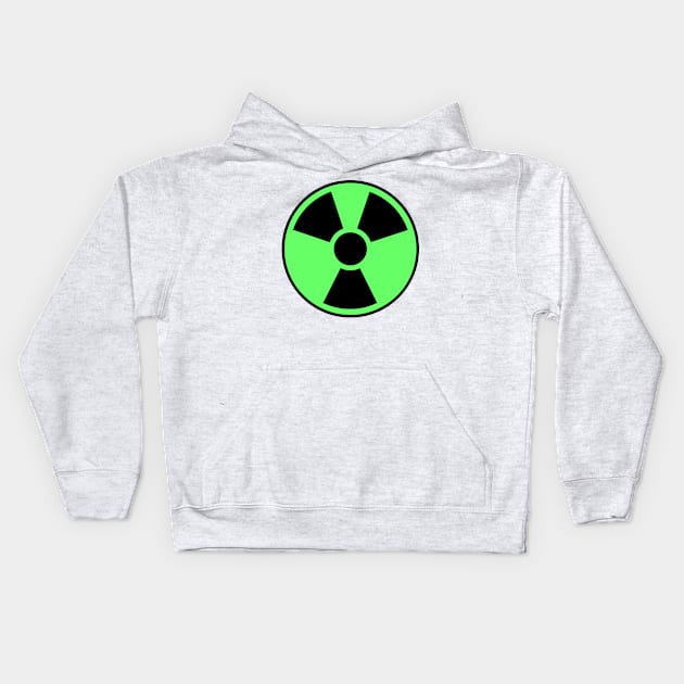 Nuclear radiation sign, nuclear warning symbol - radiation, energy, atomic power Kids Hoodie by mrsupicku